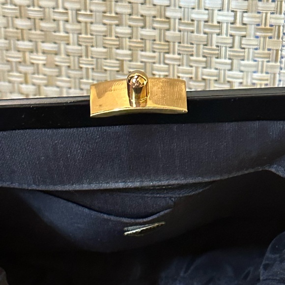 🌟HP🌟VTG 1960s Black Patent Top Handle Bag by Kadin USA - Picture 6 of 16